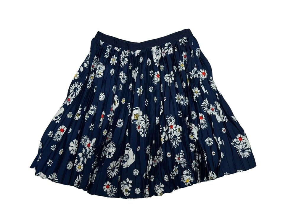 Jason Wu for Target Navy Blue Floral DAISY Pleated Accordion Skirt Women's Sz 6